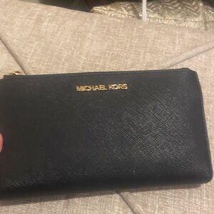 Michael Kors Black Zip-Around Wallet